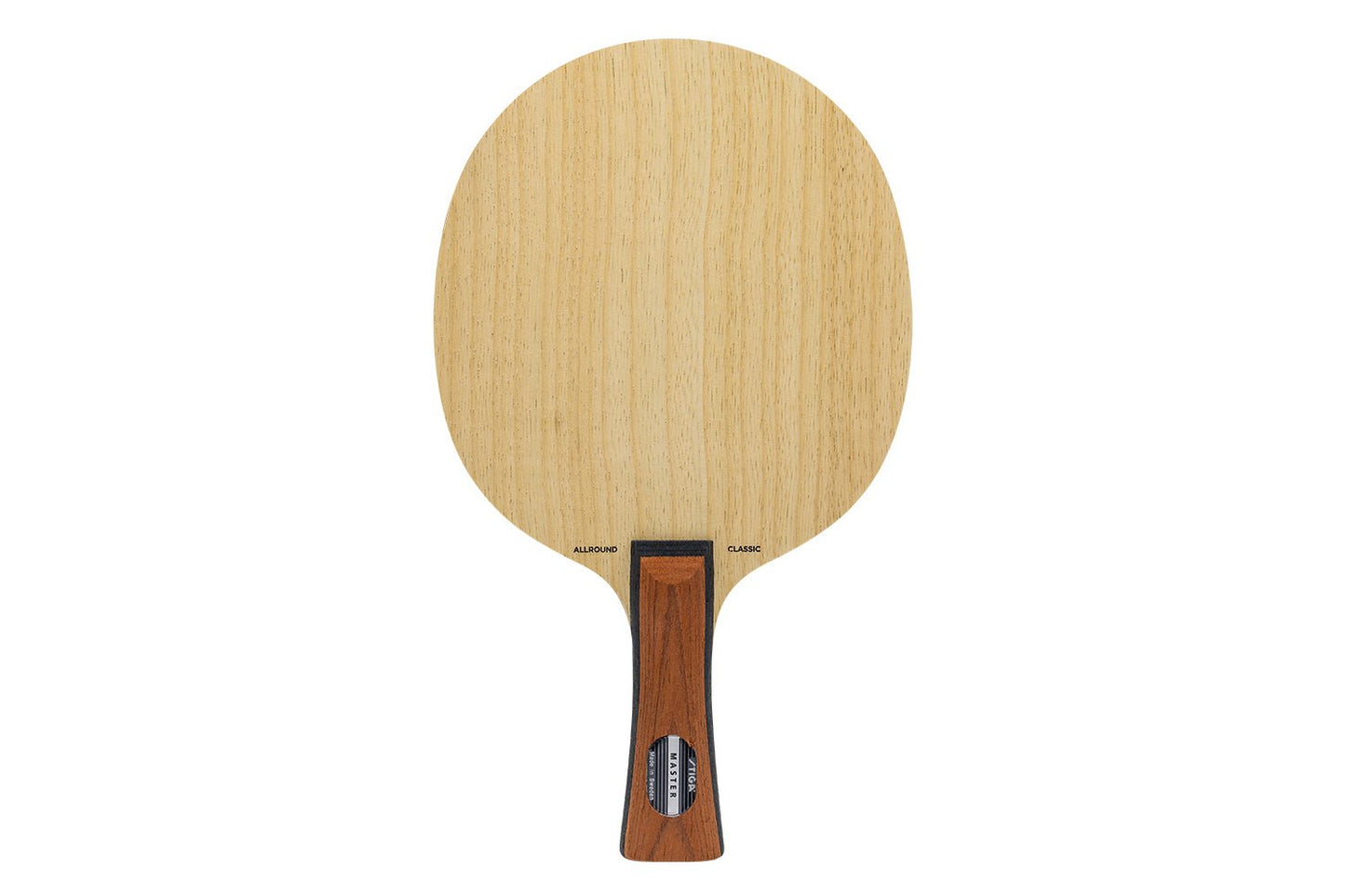Stiga Allround Classic Tischtennisschläger mit konkavem Griff, vor weißem Hintergrund